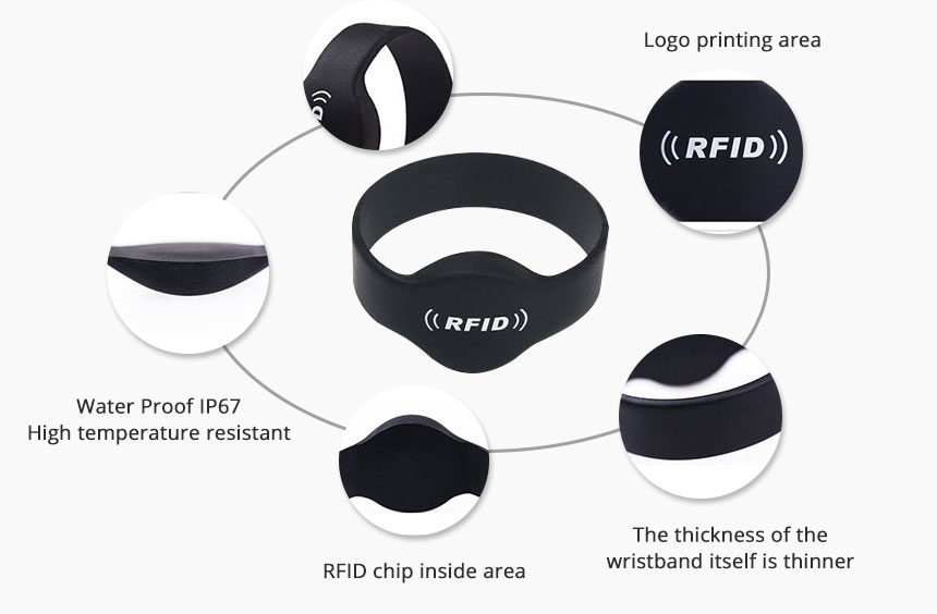 silicone RFID wristbands waterproof Bracelets RS-CW002 Details