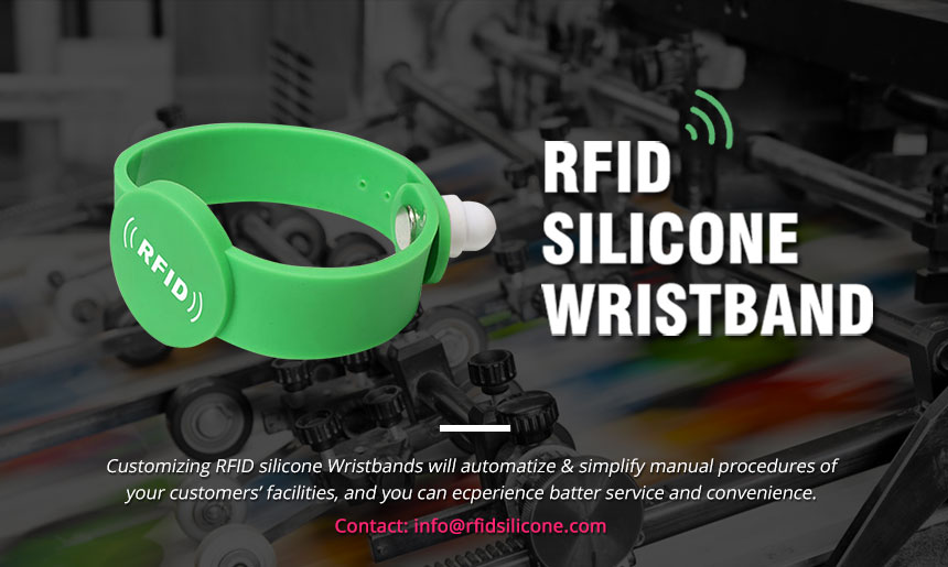 One Time Use Wristbands Magnetic Lock  Silicone RFID Bracelets RS-AW050