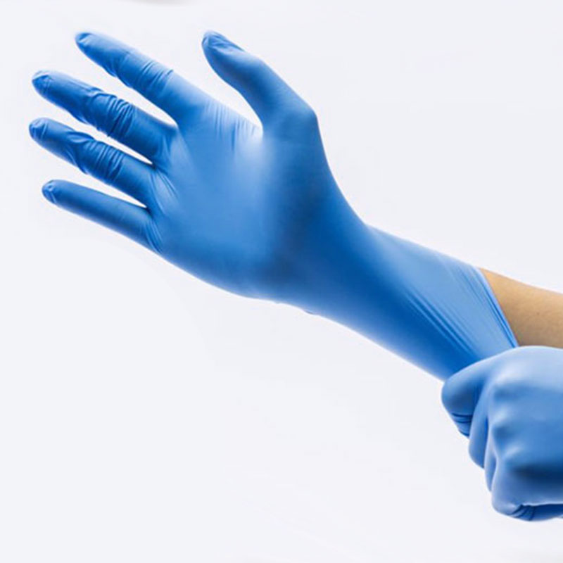 Powder Free Blue Nitrile Exam Gloves Medium Size Wholesale