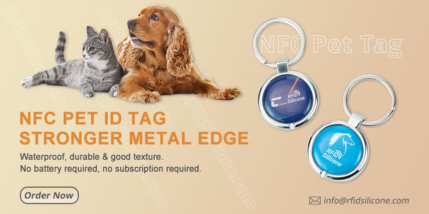 Wholesale Metal Border Epoxy RFID NFC Dog Tags RS-PT018