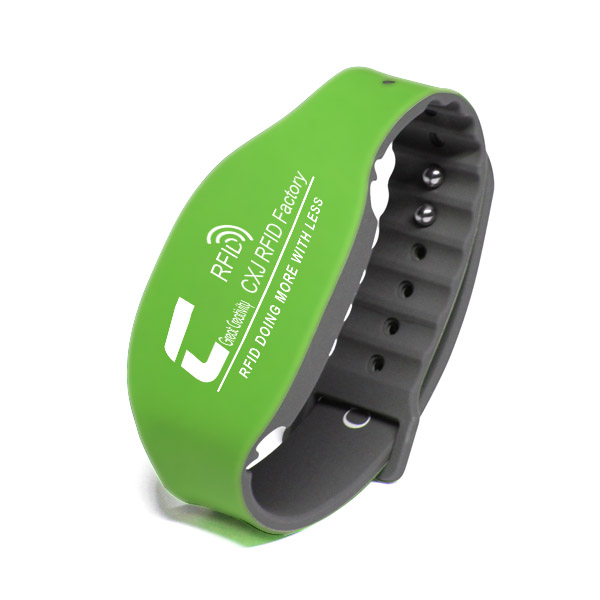 Passive Long Range RFID Wristband Adjustable UHF Silicone Bracelet