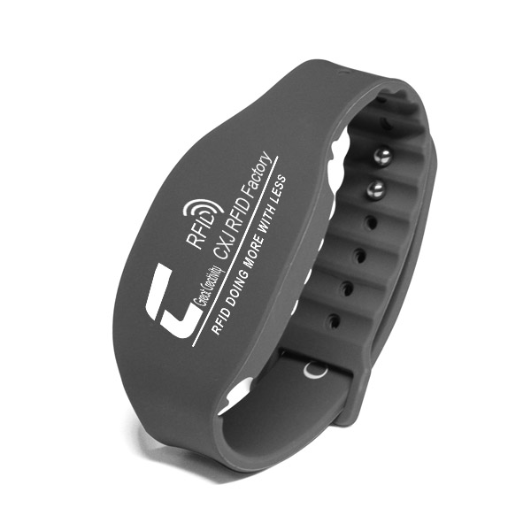 Passive Long Range RFID Wristband Adjustable UHF Silicone Bracelet