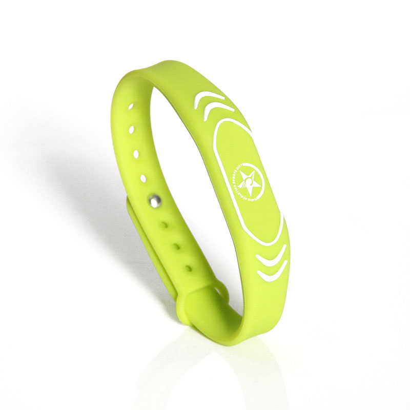 Adjustable Passive Silicone RFID Wristband Access Control Function