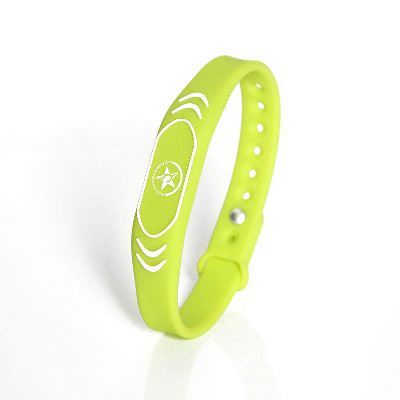 Adjustable Passive Silicone RFID Wristband Access Control Function