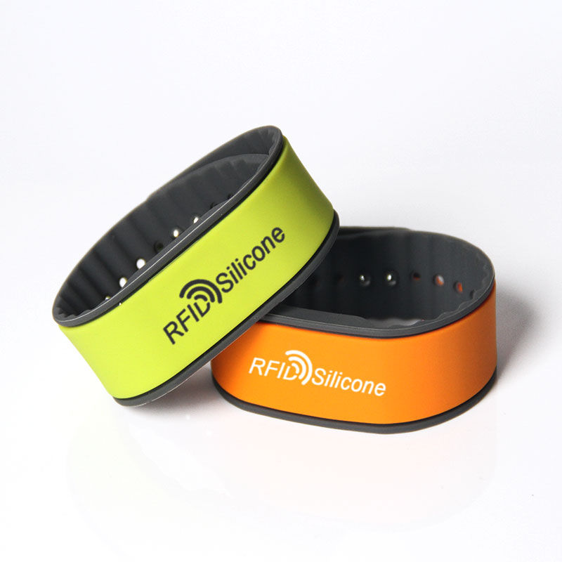 Two-color Silicone Bracelets Adjustable NFC Wristbands For Events