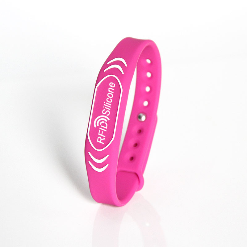 Waterproof NFC 13.56 MHz RFID Wristband With Embossed Logo