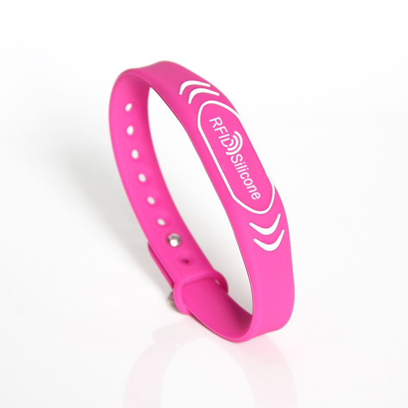 Waterproof NFC 13.56 MHz RFID Wristband With Embossed Logo