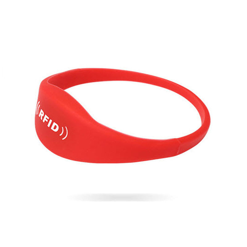 Durable Closed Style F08 Chip RFID Silicone Wristbands For Sale