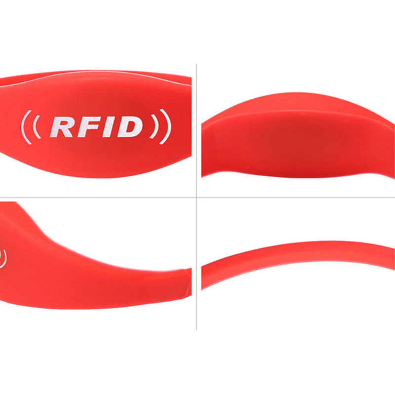 Durable Closed Style F08 Chip RFID Silicone Wristbands For Sale