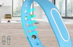 RS-AW007 Blue Silicone HF Wristbands-2
