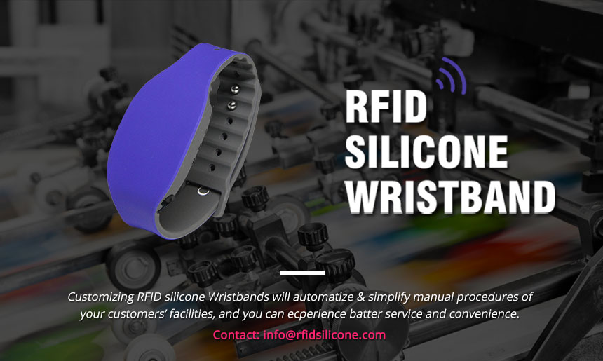 Adjustable Long Range RFID Wristband UHF Silicone Bracelet