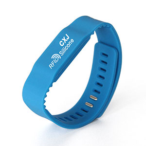 Custom GYM RFID Silicone Bracelets 13.56MHz Smart Wristbands