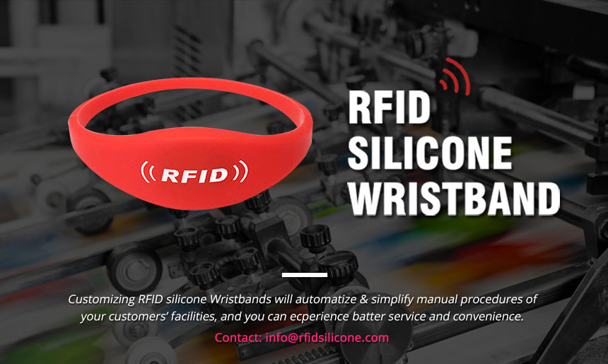 Closed Style F08 Chip RFID Silicone Wristbands For Sale