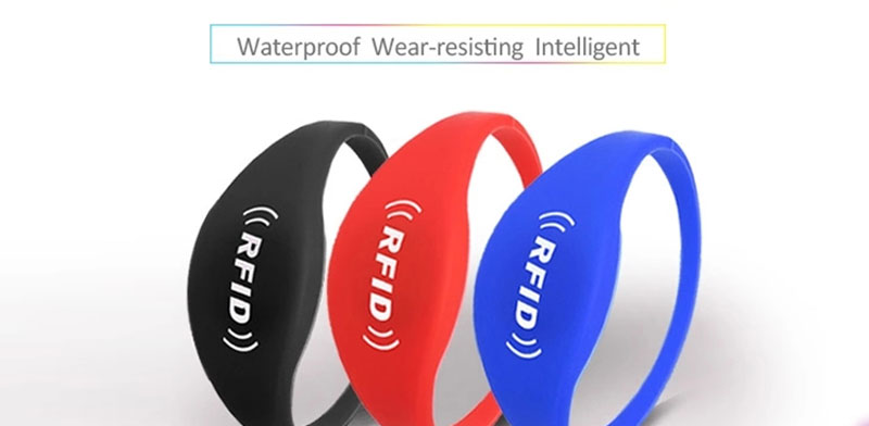 Closed Style F08 Chip RS-CW003 RFID Silicone Wristbands For Sale