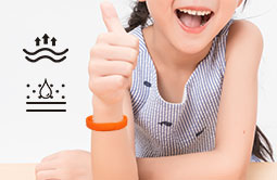 Wearable Orange Silicone Bracelets UHF Wristband Tag