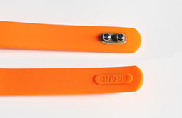 Orange Silicone Bracelets UHF Wristband Tag Metal lock