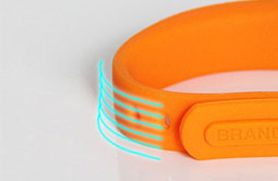 Soft Orange Silicone Bracelets UHF Wristband Tag