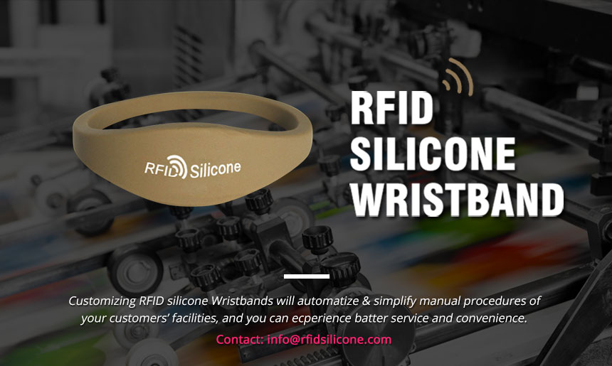 Brown RFID Silicone Wristband Bracelet
