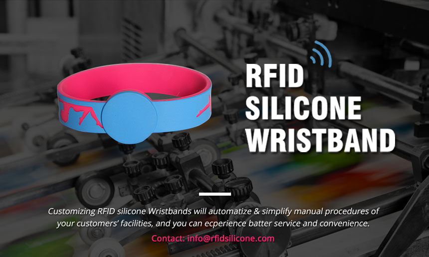 Eco-friendly Silicone Debossed Logo NFC RFID Festival Wristbands