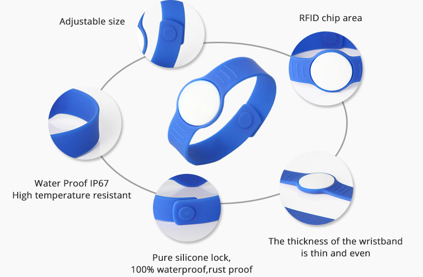 RS-AW056 Silicone Buckle RFID Wristbands For Hotels Details