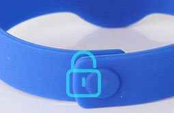 RS-AW056 Silicone Buckle lock RFID Wristbands For Hotels