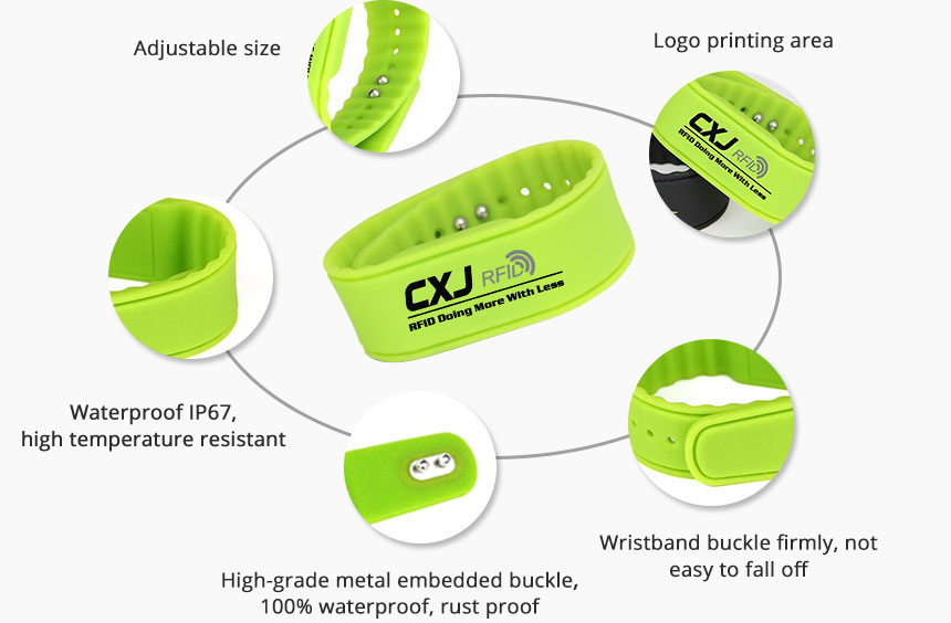 Custom Silicone Long Range RFID Bracelet RS-AW017 Details