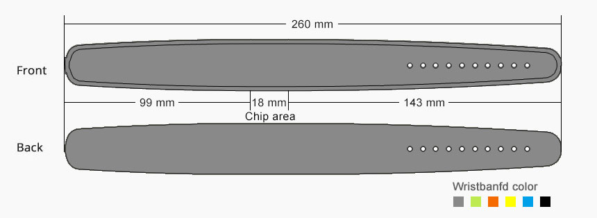 Silicone NFC band For Key Tag RS-AW019 Size