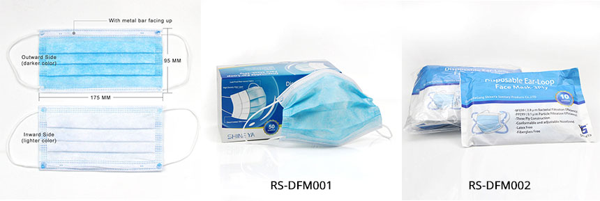 Disposable Ear-Loop face Mask-3Ply