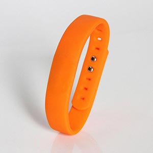Wearable Orange Silicone Bracelets UHF RFID Wristband Tag