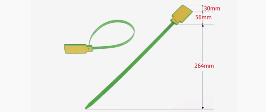 Custom PP RFID Cable Tie Tags  Size