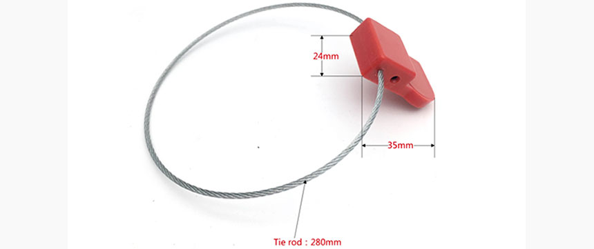 Security Steel ABS UHF Cable Tie Tag Size