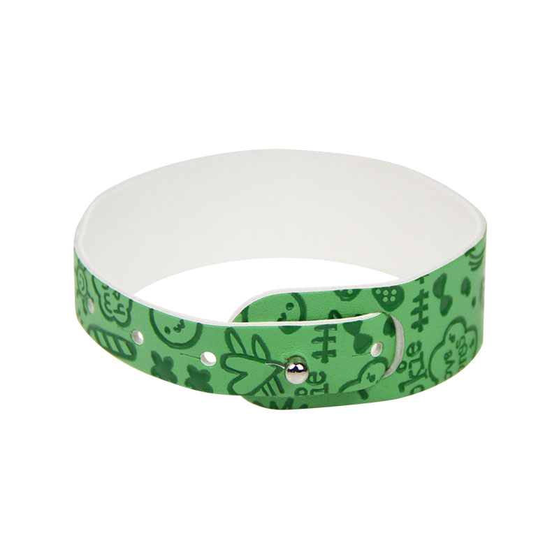 Embossed Printing RFID Leather Bracelet MIFARE® RFID Wristband