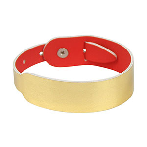 Gold Leather RFID Bracelet Manufacturer Offer Event Wristbands