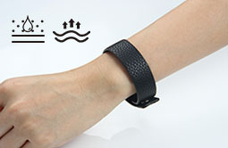 Wearable Black RFID NFC Leather Wrap Bracelet RS-LW007