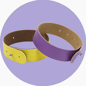 Colorful LF HF UHF RFID Adjustable Leather Bracelet RS-LW009