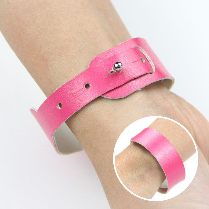 Cheap Leather Bracelets Personalized NFC Wristbands For Events