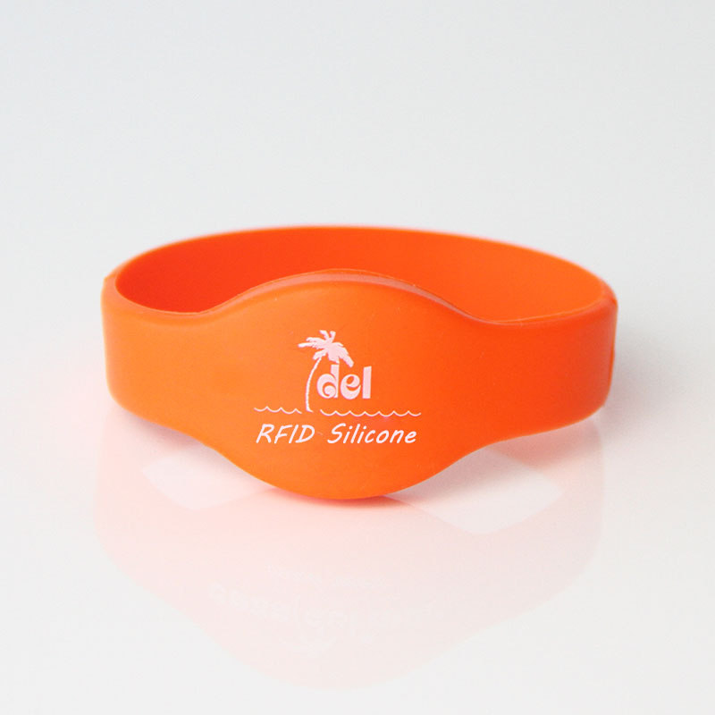 LF HF UHF Oval Head Silicone RFID Wristbands RS-CW001