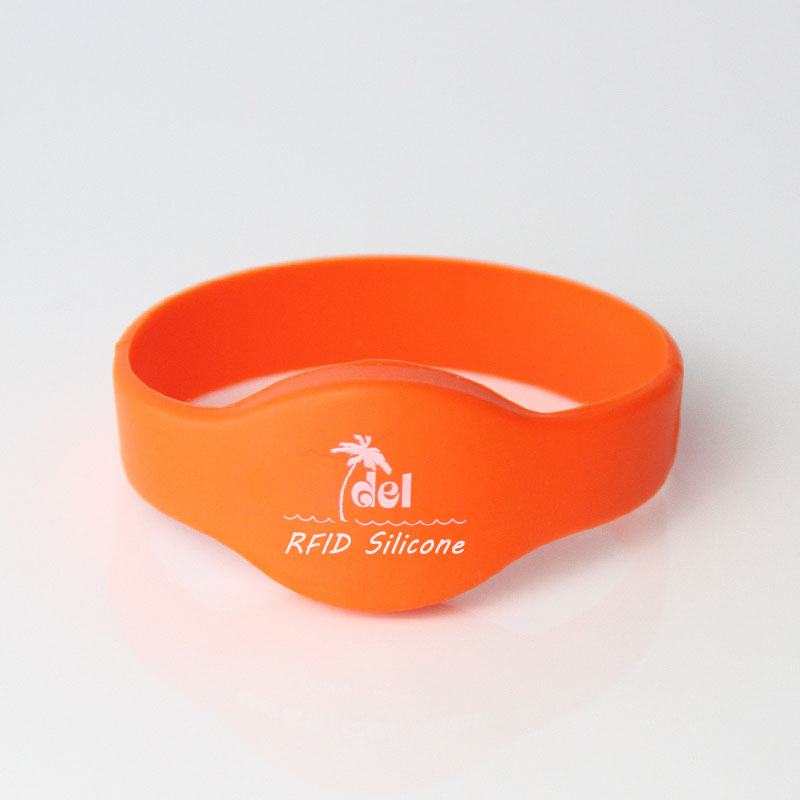 LF HF UHF Oval Head Silicone RFID Wristbands RS-CW001