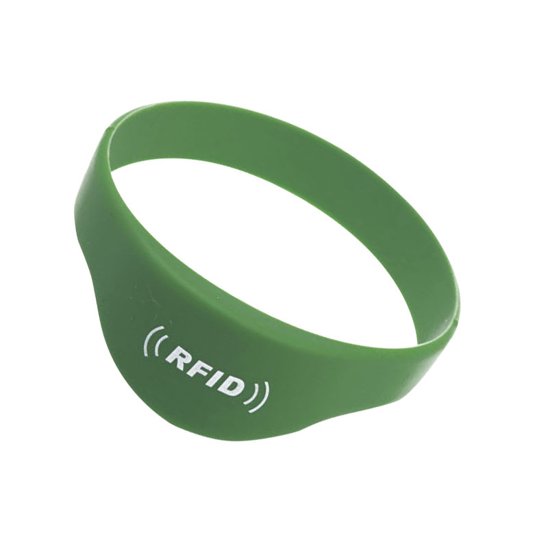 Flexible 13.56MHz RFID Silicone Tag MIFARE Bracelet For Events