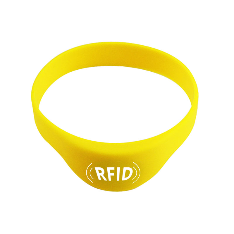 Flexible 13.56MHz RFID Silicone Tag MIFARE Bracelet For Events