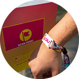 RFID fabric wristband for outdoor activity social media RFID check-in