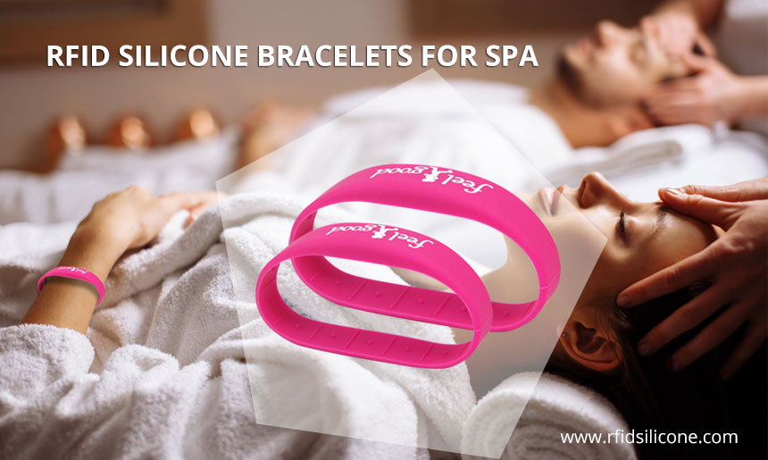RFID silicone bracelets for Spa