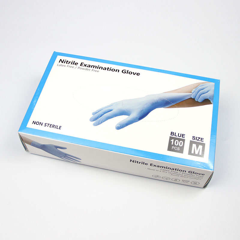 Wholesale Medical Blue Nitrile Exam Gloves Latex Free/Powder Free