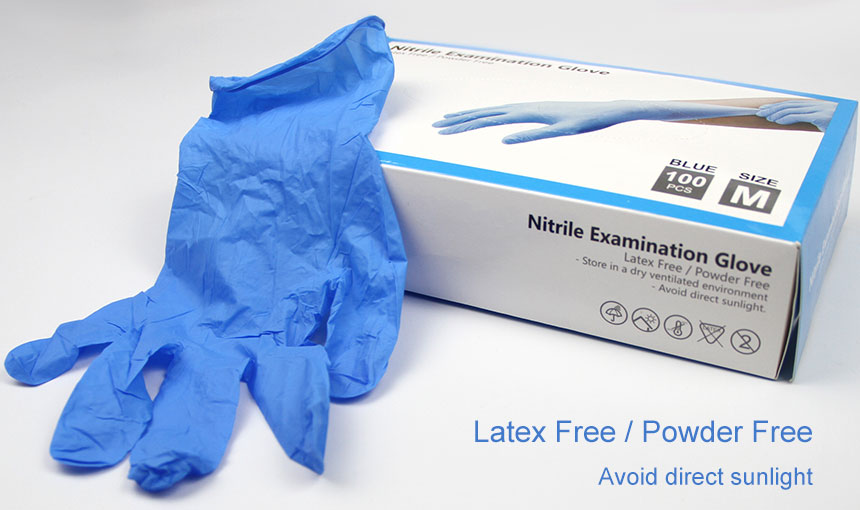 Latex Free & Powder Free Nitrile Exam Gloves