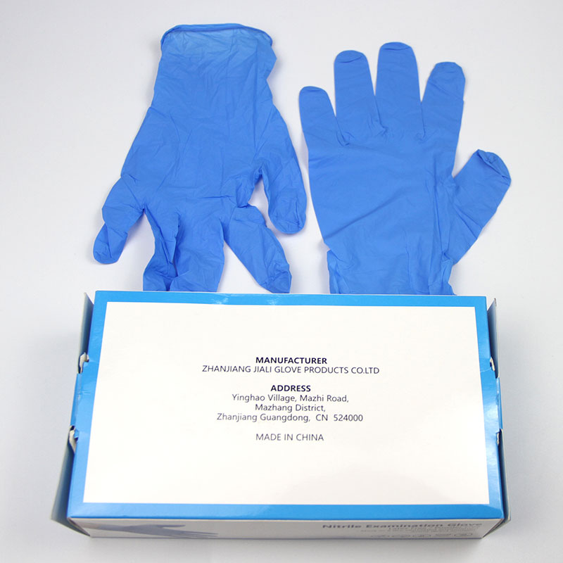 Powder Free Blue Nitrile Exam Gloves Medium Size Wholesale