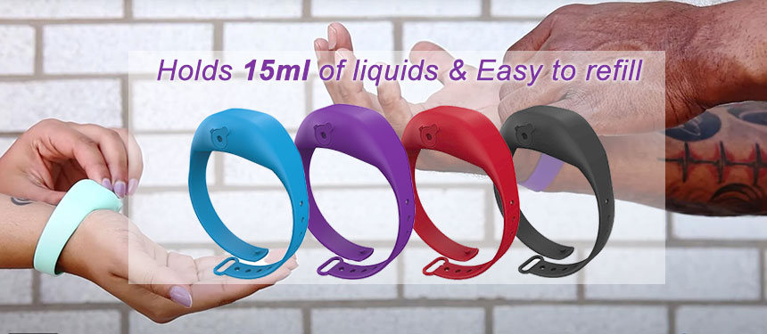Custom Multicolor Adjustable Silicone Sanitizer Wristband RS-SW001