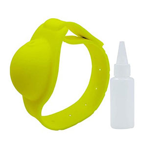 Wearable Silicone Wristband Sanitizer Dispenser with Empty Bottle