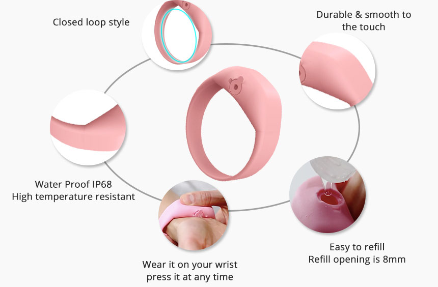 Details of Silicone Sanitizer Bracelet RS-SW003