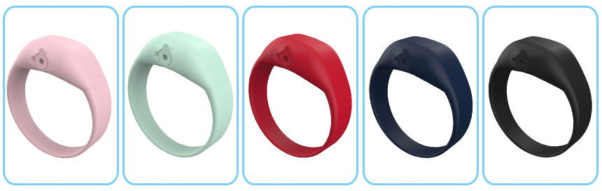 Fixed size and colorful Silicone Sanitizer Bracelet 