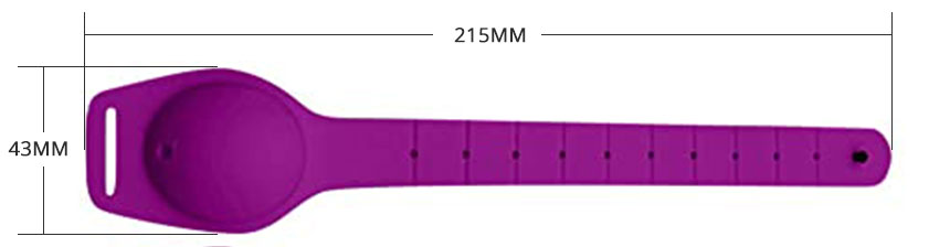 Size of RS-SW005 Custom Silicone Bracelets Sanitizer Wristband